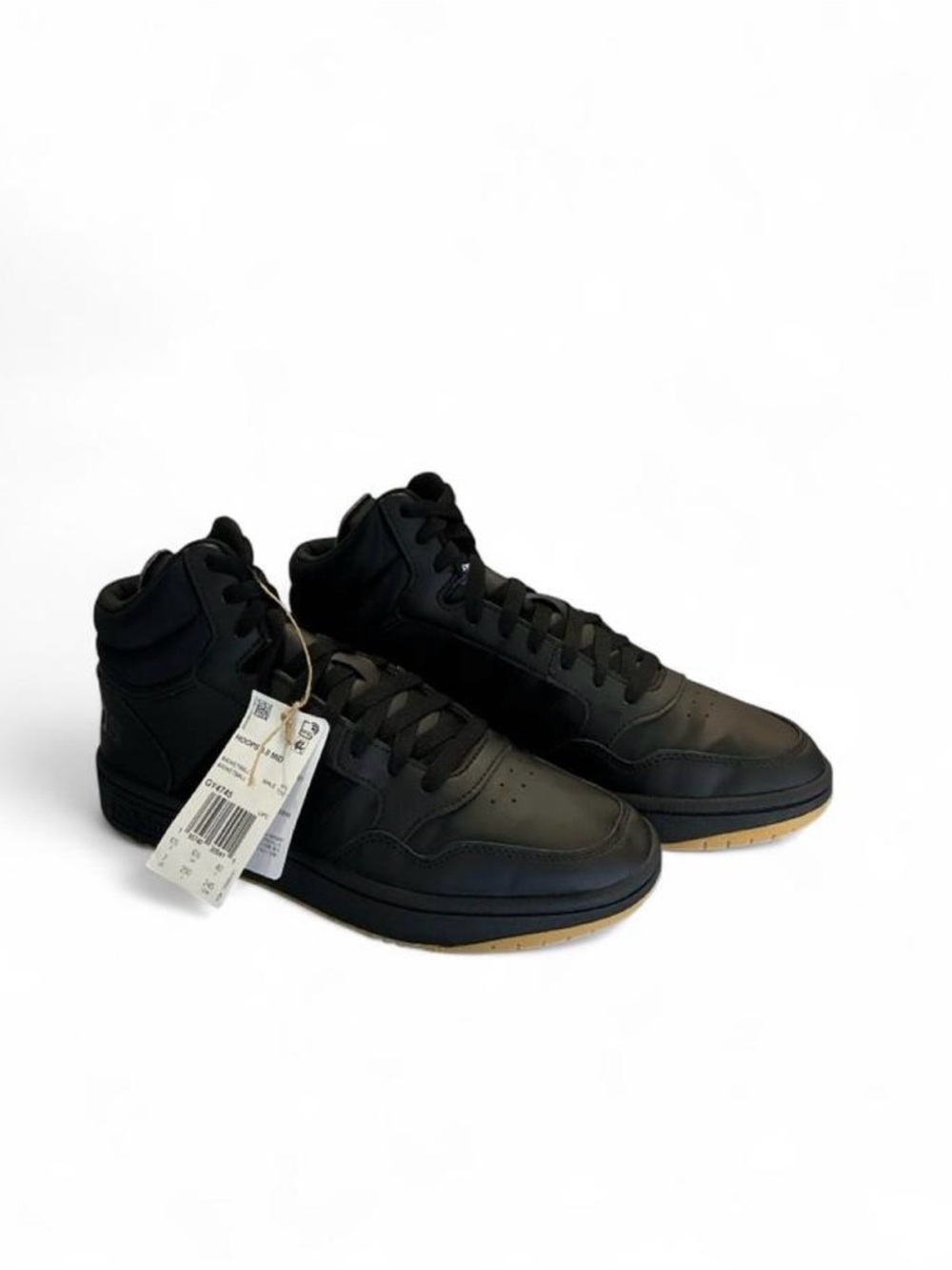 Adidas Hoops 3.0 Mid Black Basketball Sneakers